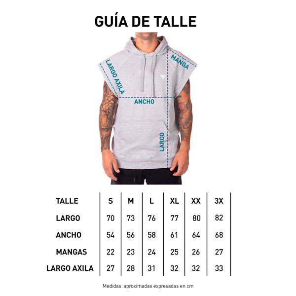 Tabla de talles Sudadera Balboa W23